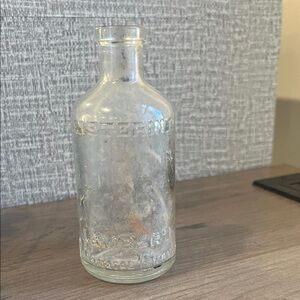 Antique Clear Glass Apothecary Bottle